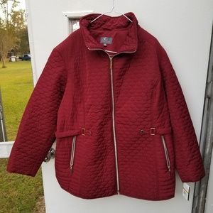 NWT 3X Women's Coat By Gallery Merlot